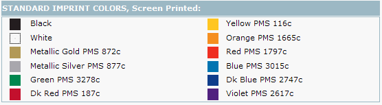 ink colors for use with cellmate